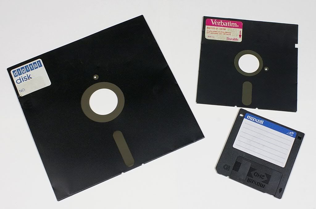 8", 5.25" and 3.5" floppy discs