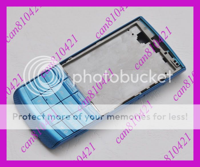 New Full Blue Housing Cover Case For Nokia X3 02 +Keypad  