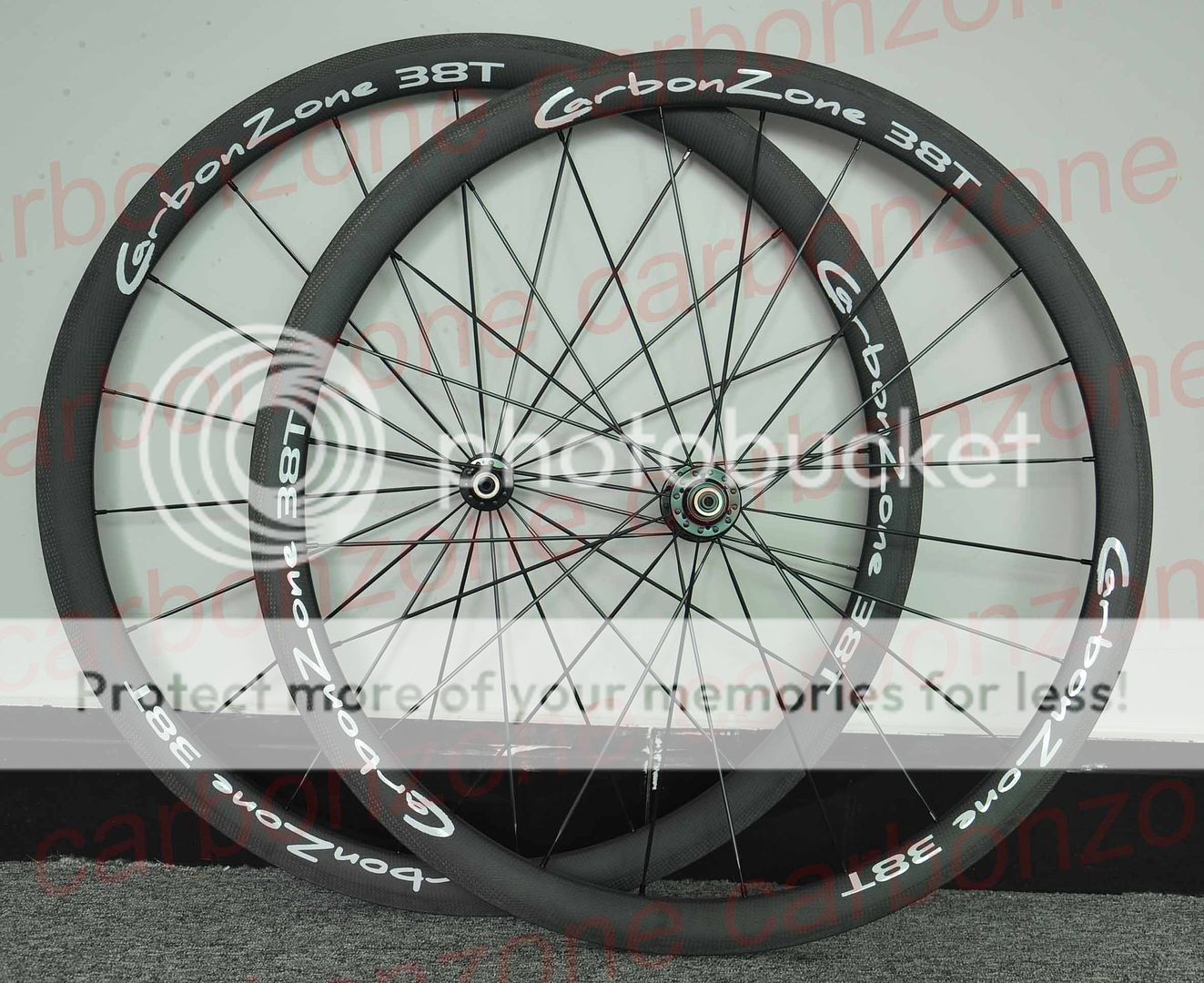 Tubular 38mm matt rims+white logo& 700C carbon wheelset&Bicycle carbon