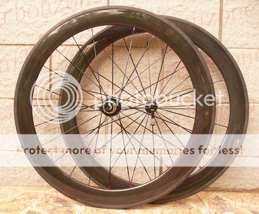 60mm 700c Carbon Road TT Bike Tubular Wheels Wheelsets