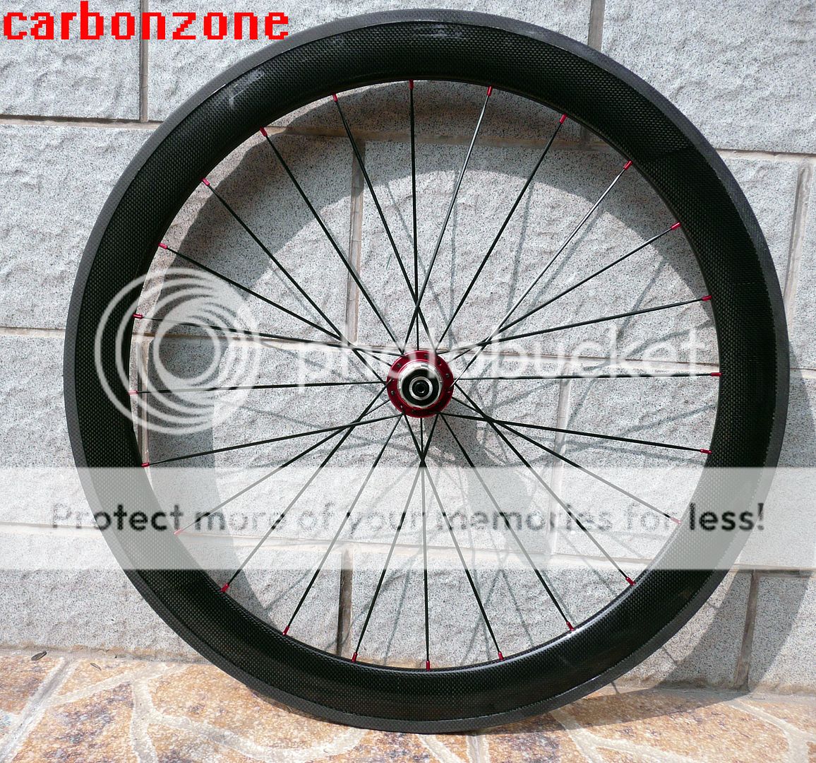 Full carbon wheels 700C& carbon 56mm Tubular wheelsets RED hub/nipples